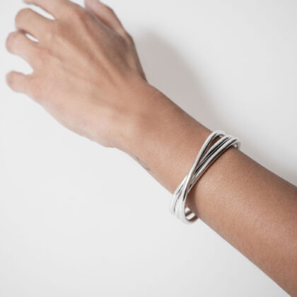 DAFNI | TRIPLE | 4mm | Multi-Strand Silver Bracelet