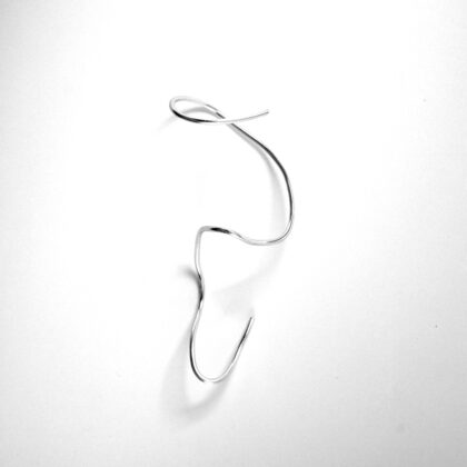 Half moon | 3mm | Waves of Motion – Sculptural Silver Bracelet