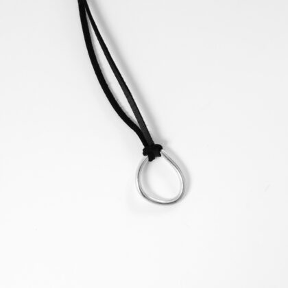 PNOE  | 3mm | Urban Edge – Silver & Leather Choker
