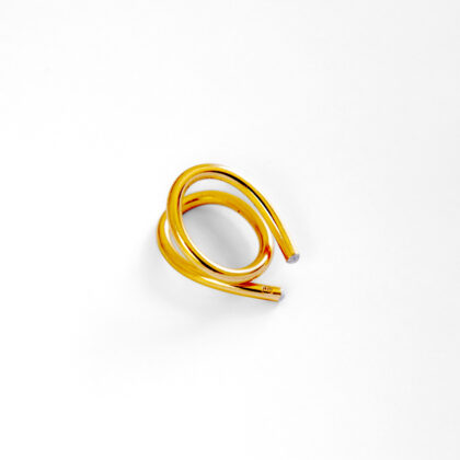 AUGOUSTOS | DOUBLE | 3mm |Twist of Modernity – Sterling Golden Ring